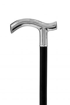 GDWS-Nickel Crutch-Black-Handle
