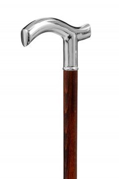 GDWS-Nickel Crutch-Brown-Handle Angle